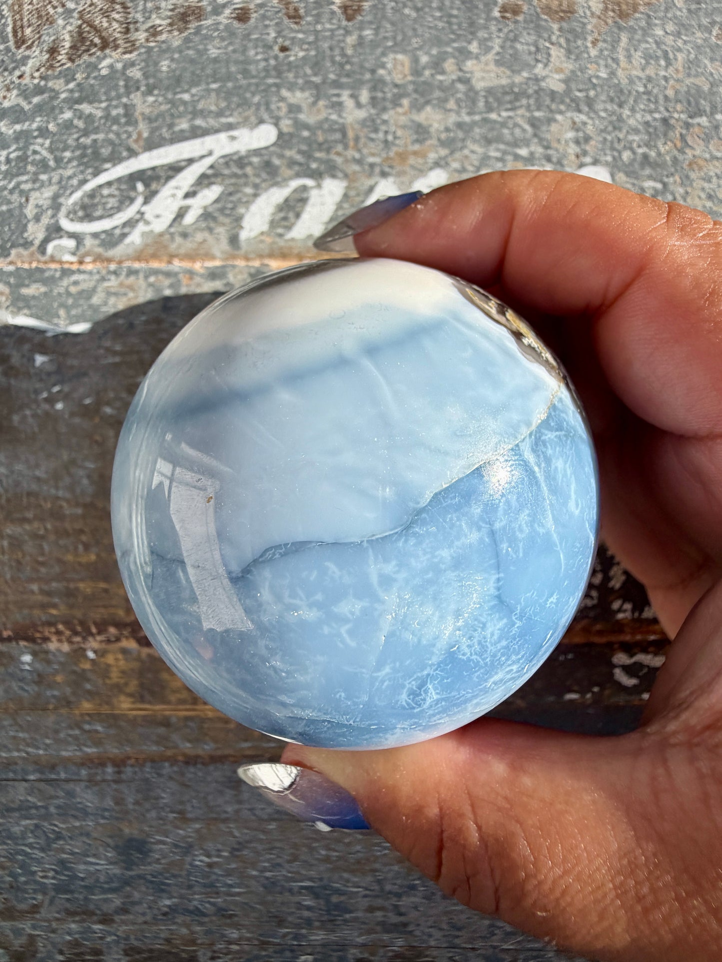 Gorgeous Blue Opal Sphere | India | Opt 36