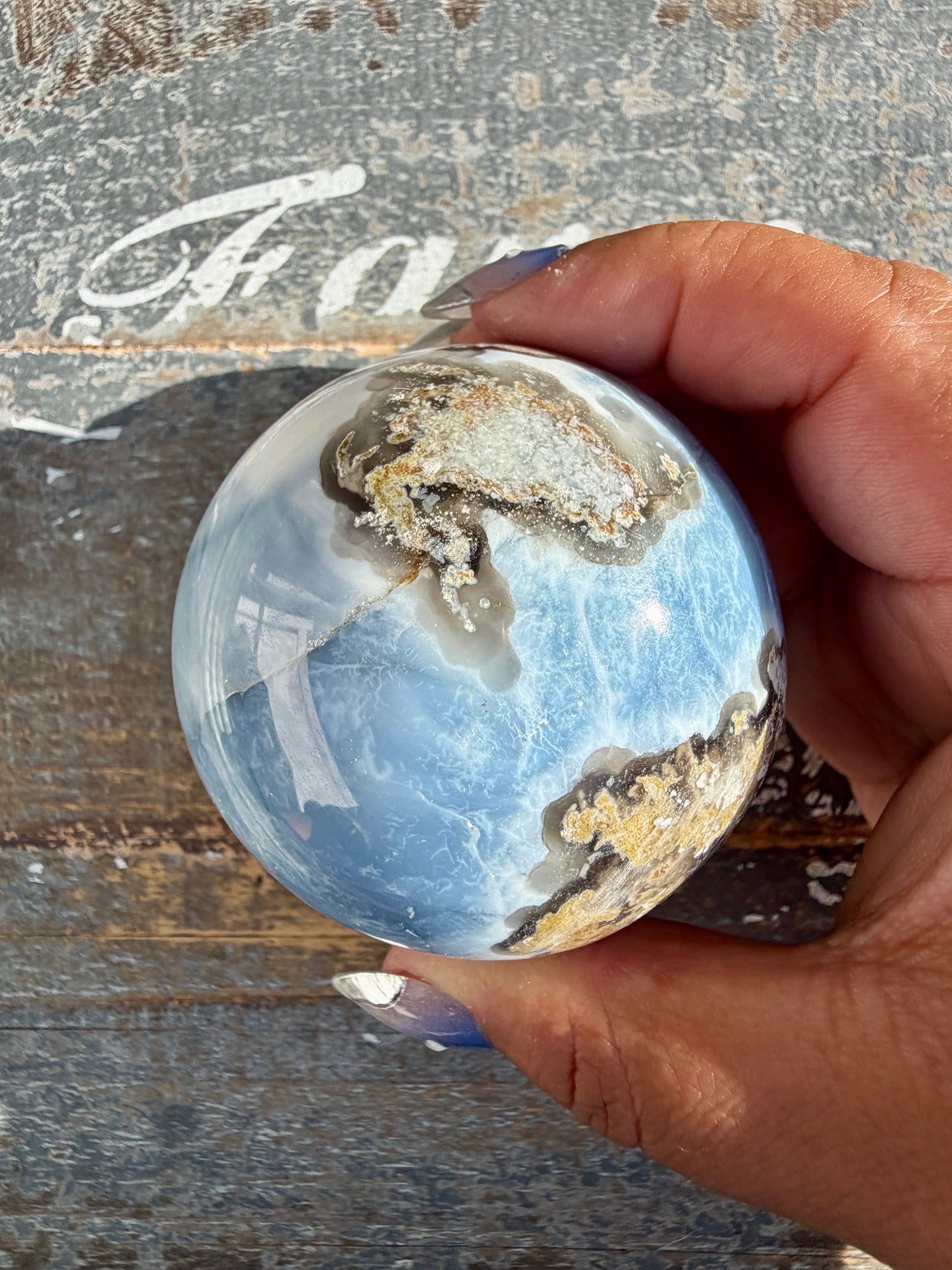 Gorgeous Blue Opal Sphere | India | Opt 36