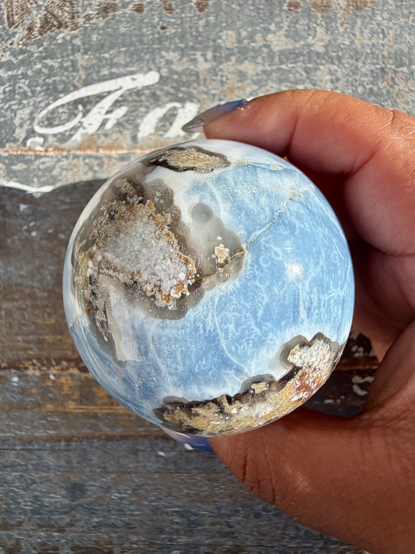 Gorgeous Blue Opal Sphere | India | Opt 36