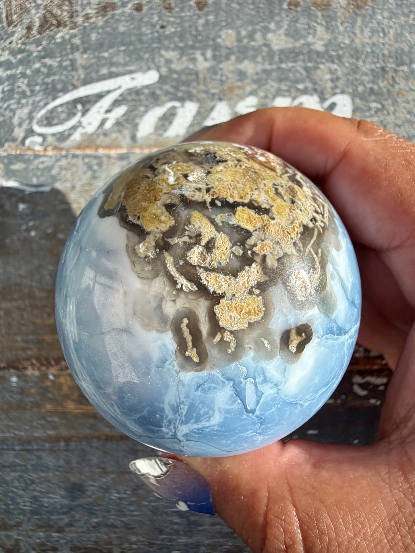 Gorgeous Blue Opal Sphere | India | Opt 36