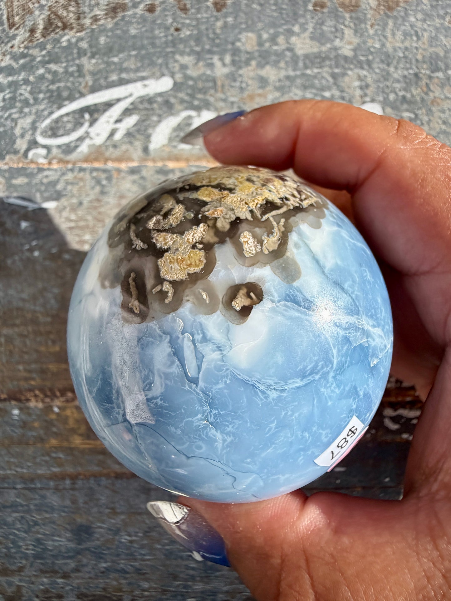 Gorgeous Blue Opal Sphere | India | Opt 36