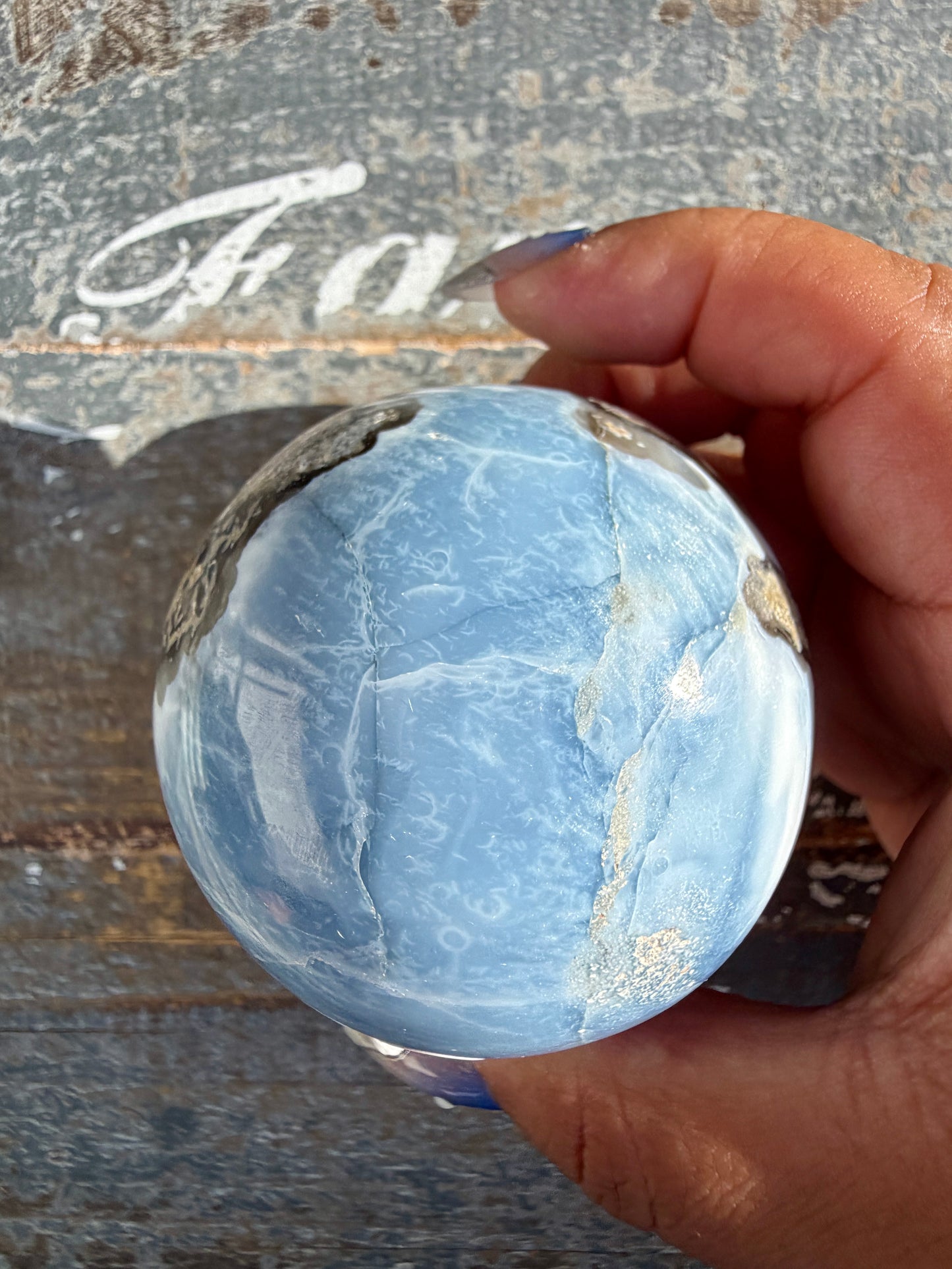 Gorgeous Blue Opal Sphere | India | Opt 36