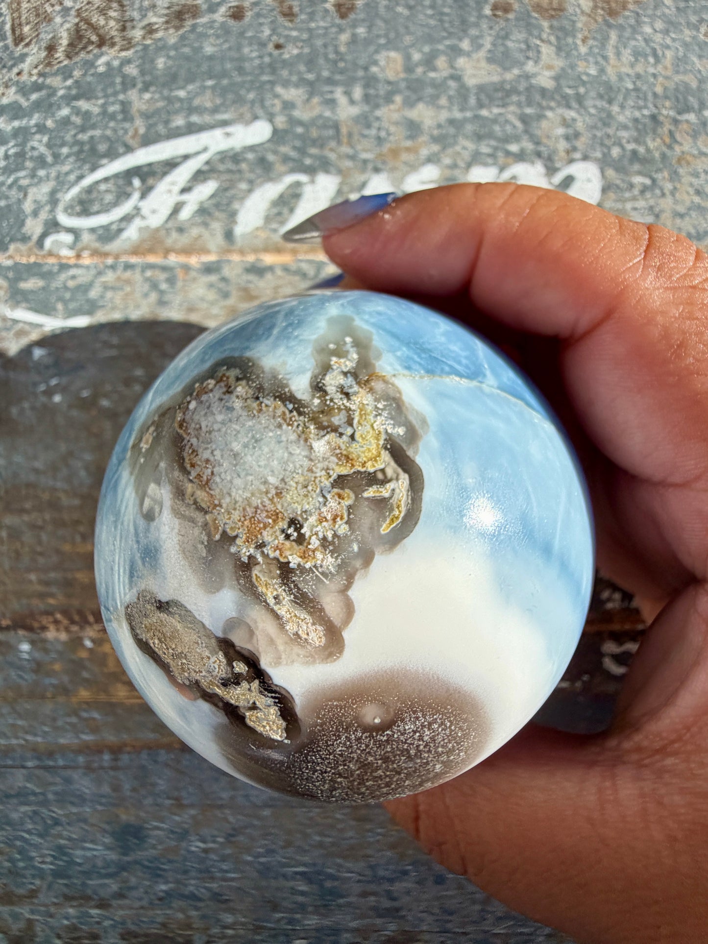 Gorgeous Blue Opal Sphere | India | Opt 36
