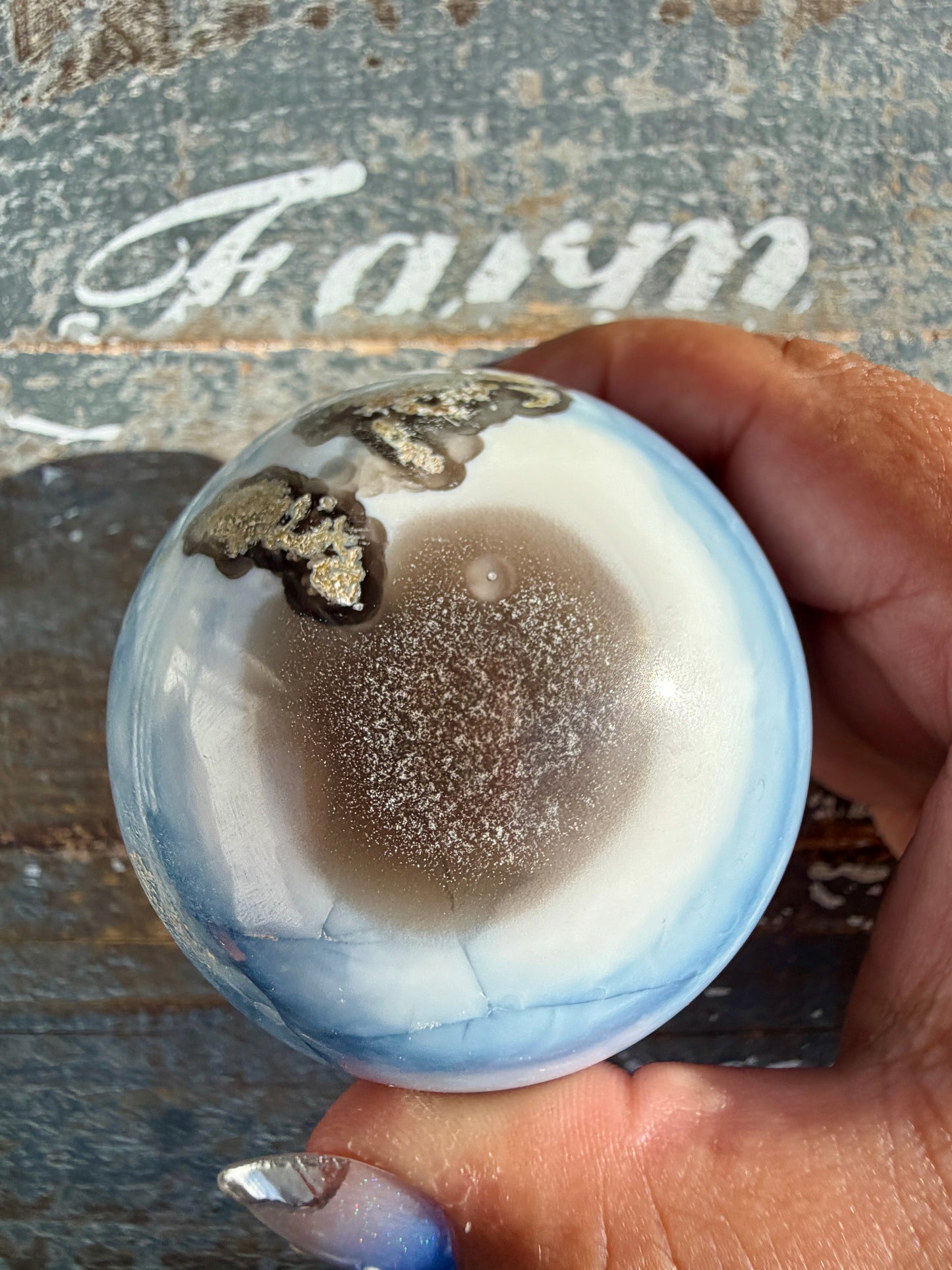 Gorgeous Blue Opal Sphere | India | Opt 36