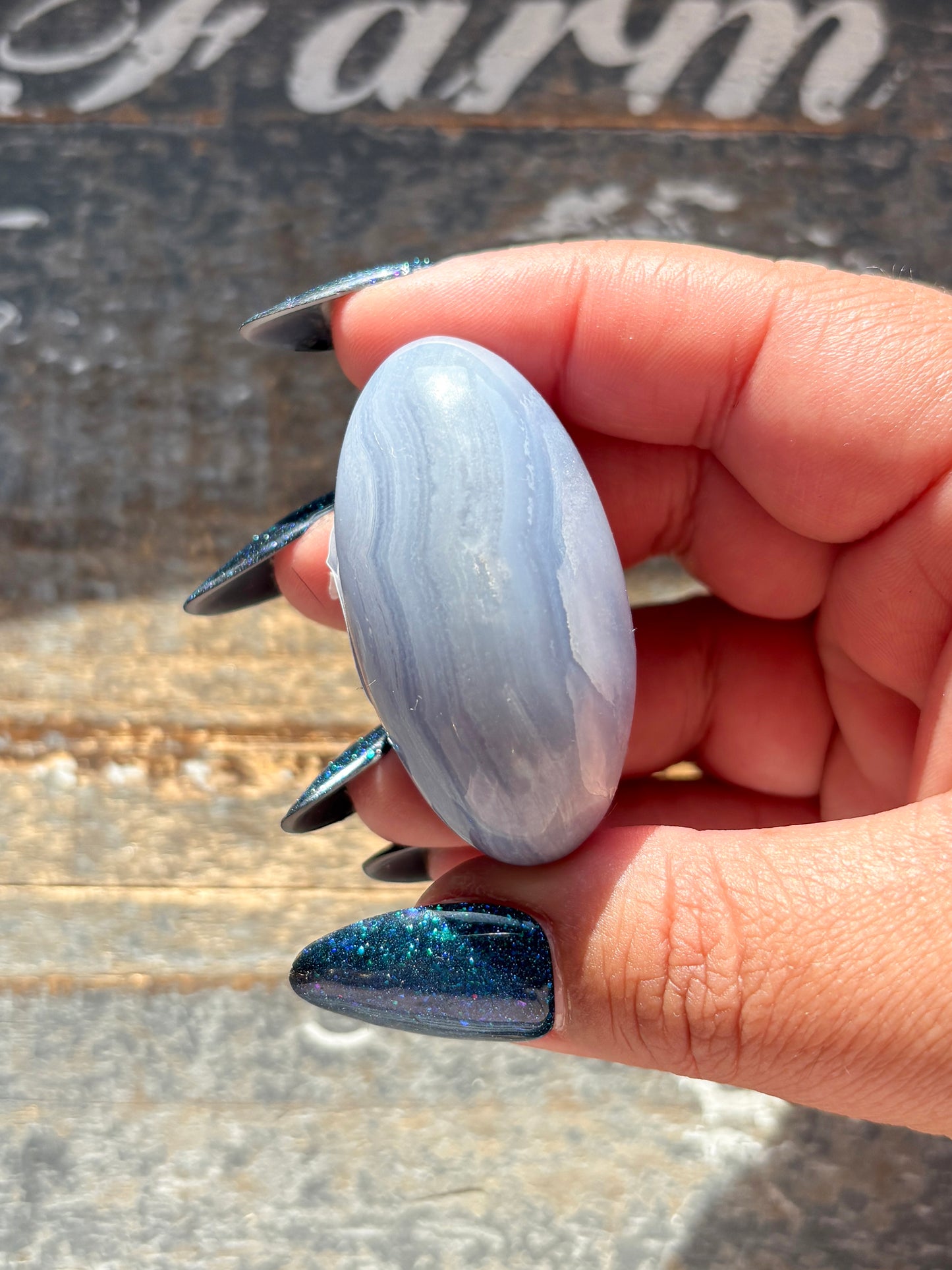 Gorgeous Blue Lace Agate Shiva Hand Carved in India | D