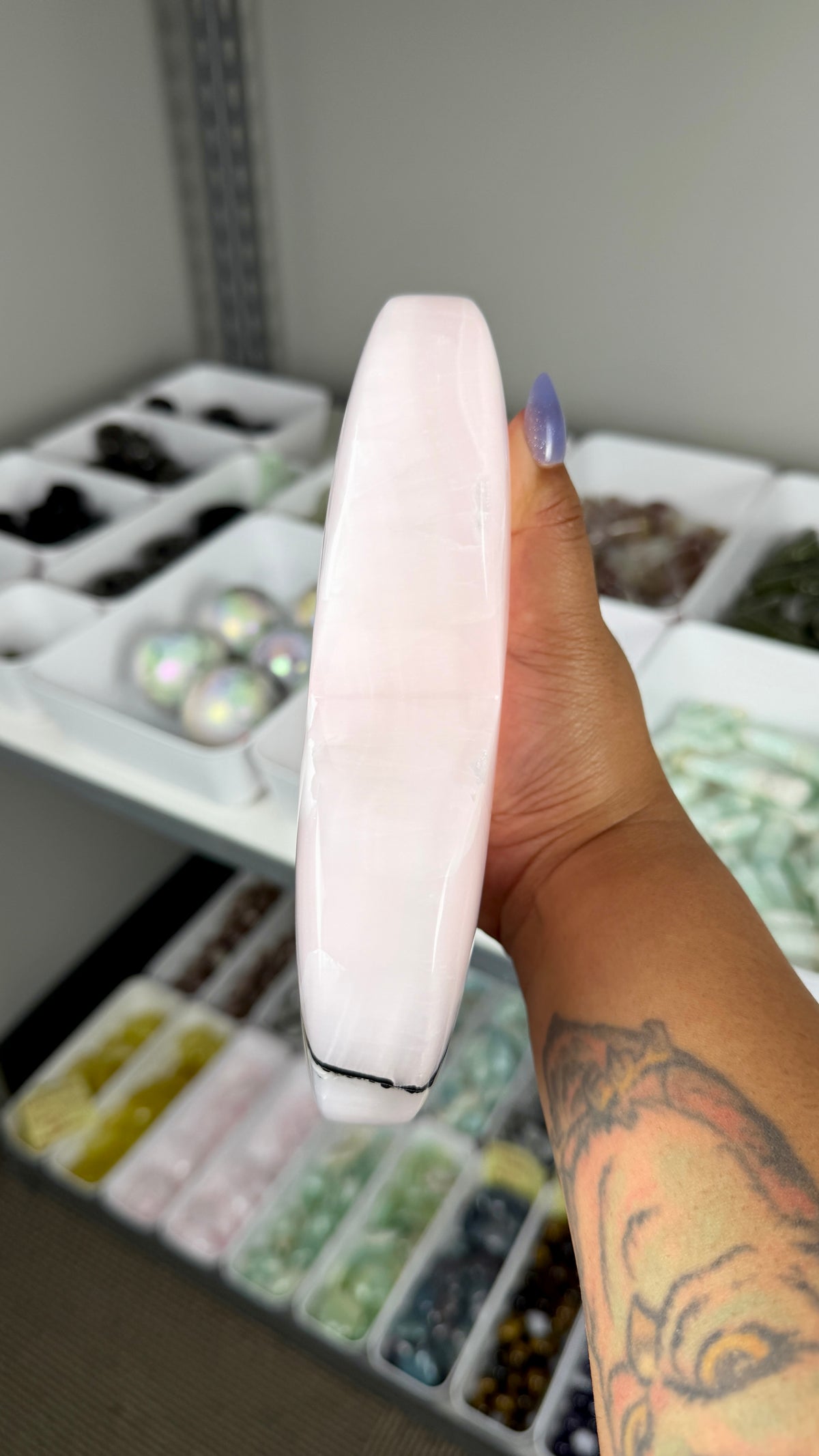 Gorgeous XL Smokey Pink Mango Heart (UV Reactive) | Opt 62