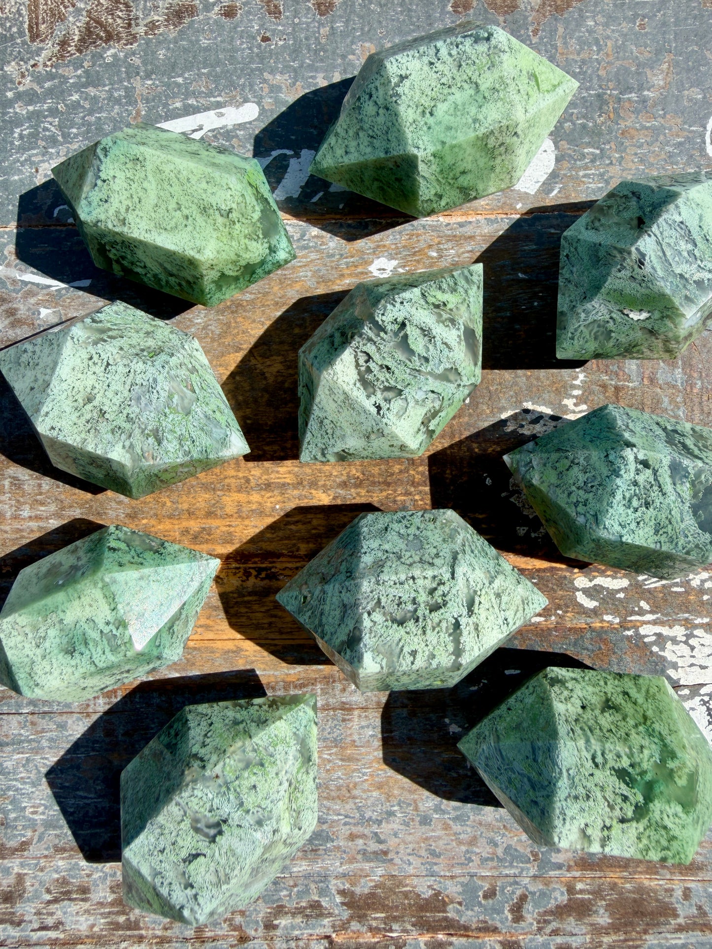One (1) Moss Agate Mini Chunky Wand | Intuitively Chosen
