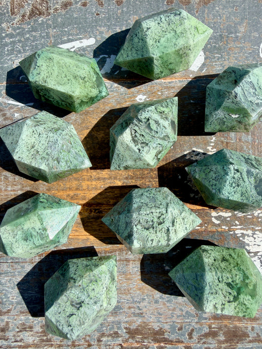 One (1) Moss Agate Mini Chunky Wand | Intuitively Chosen