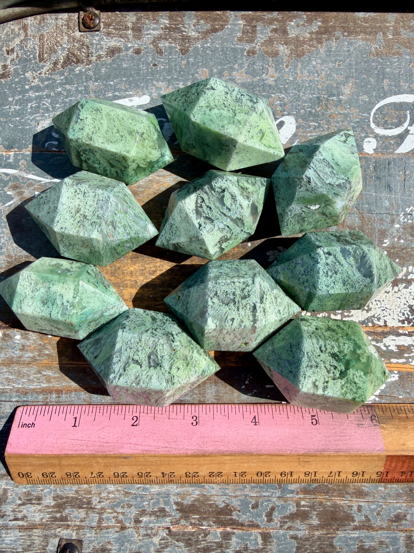 One (1) Moss Agate Mini Chunky Wand | Intuitively Chosen