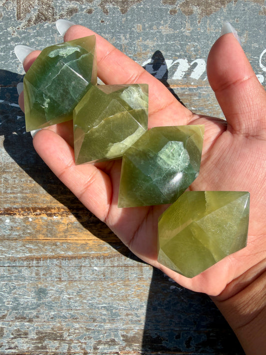 One (1) Lime Fluorite Mini Chunky Wand | Intuitively Chosen