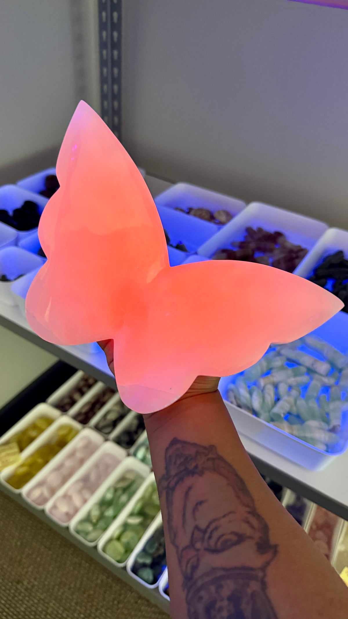 Gorgeous XL Smokey Pink Mango 3D Butterfly (UV Reactive) | Opt 69