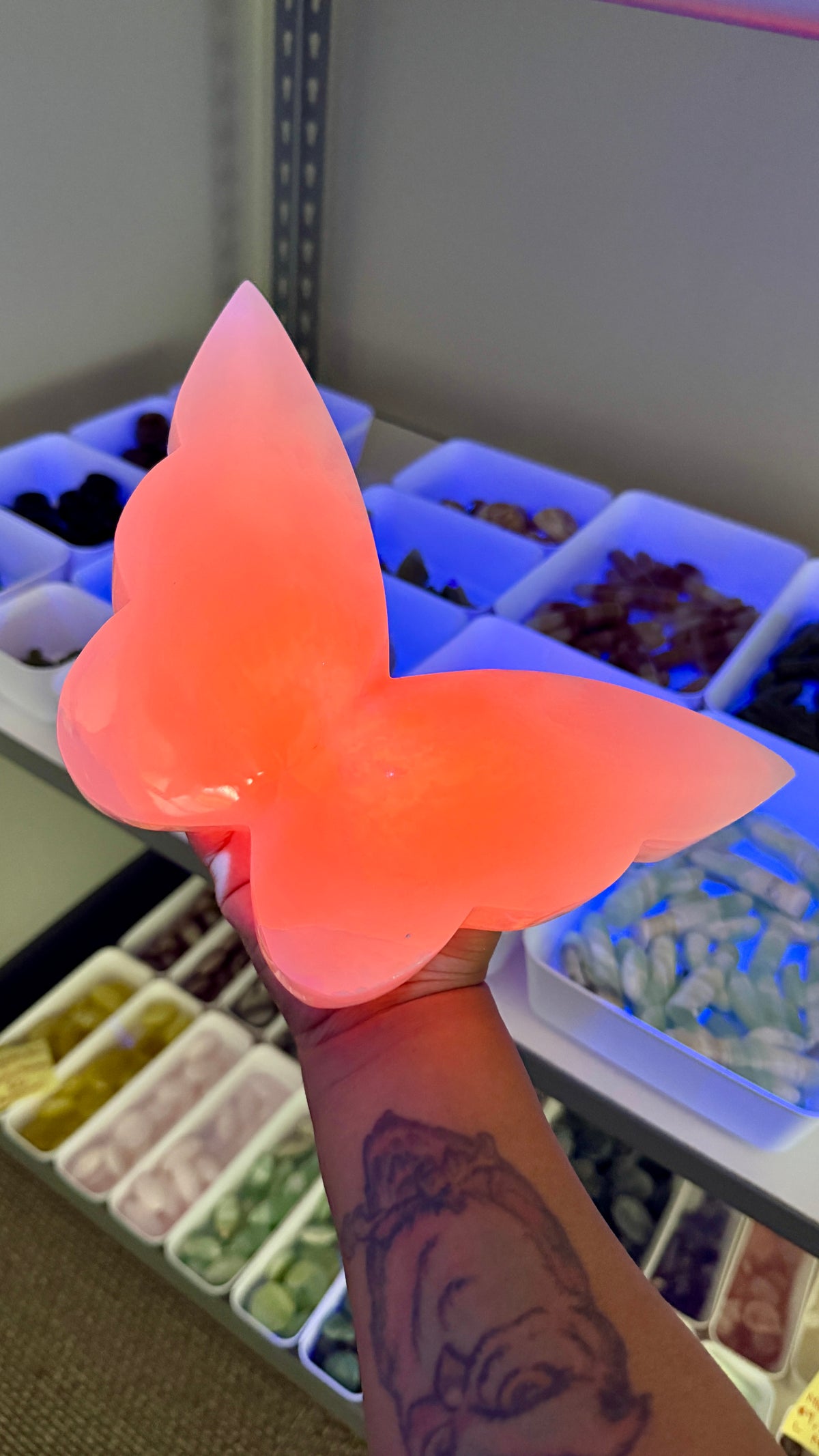 Gorgeous XL Smokey Pink Mango 3D Butterfly (UV Reactive) | Opt 69