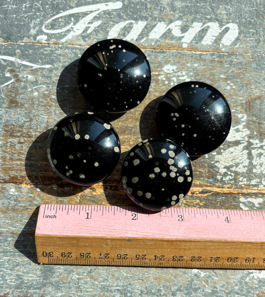 One (1) Gorgeous Stardust Obsidian Medallion | Mexico | Denver Gem Show Find