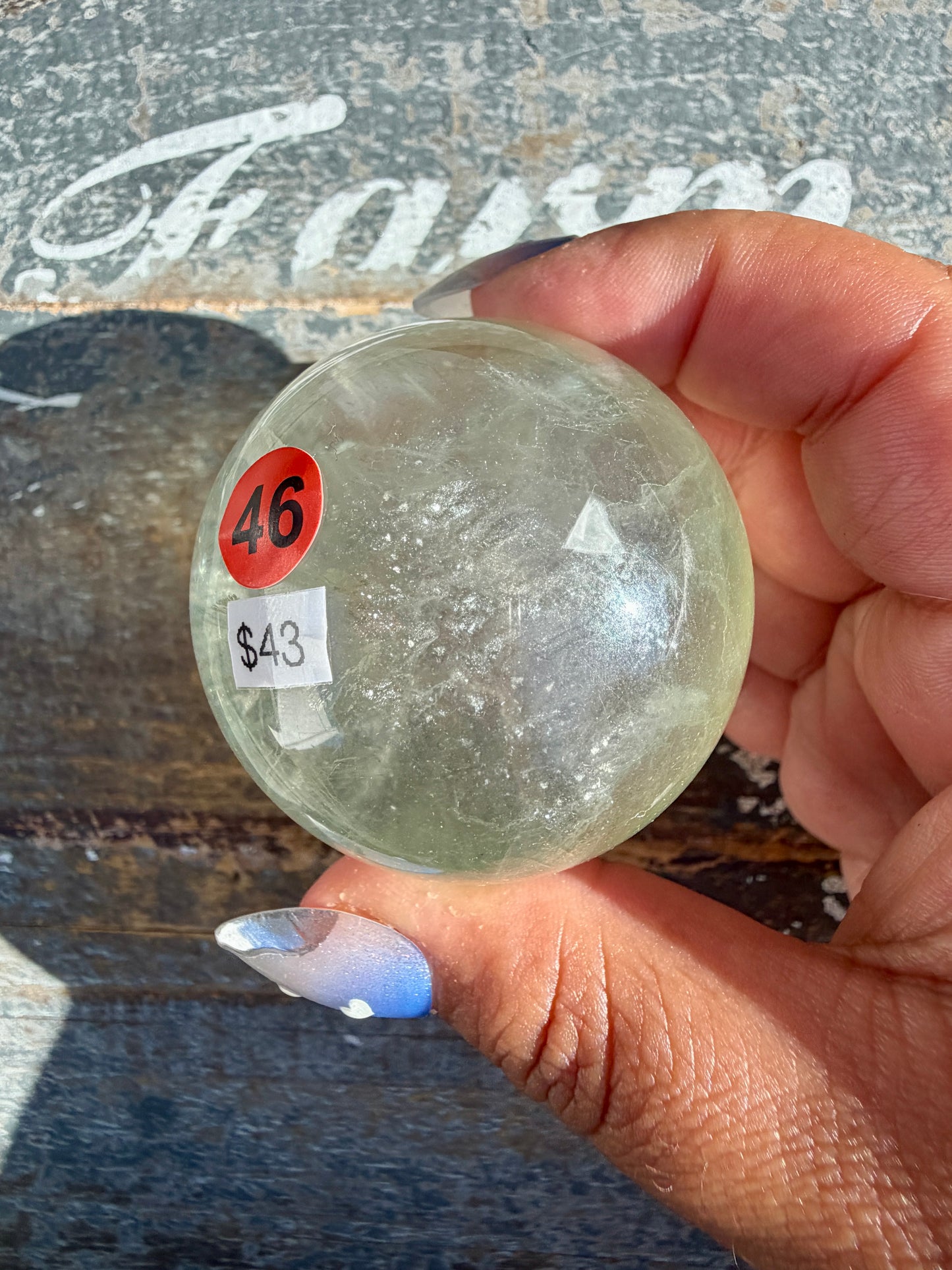 Gorgeous Stormy Water Fluorite Sphere | Opt 46