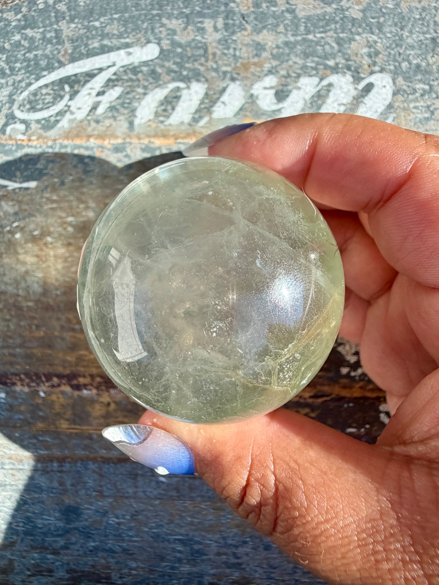 Gorgeous Stormy Water Fluorite Sphere | Opt 46