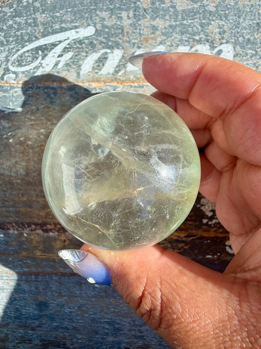 Gorgeous Stormy Water Fluorite Sphere | Opt 46
