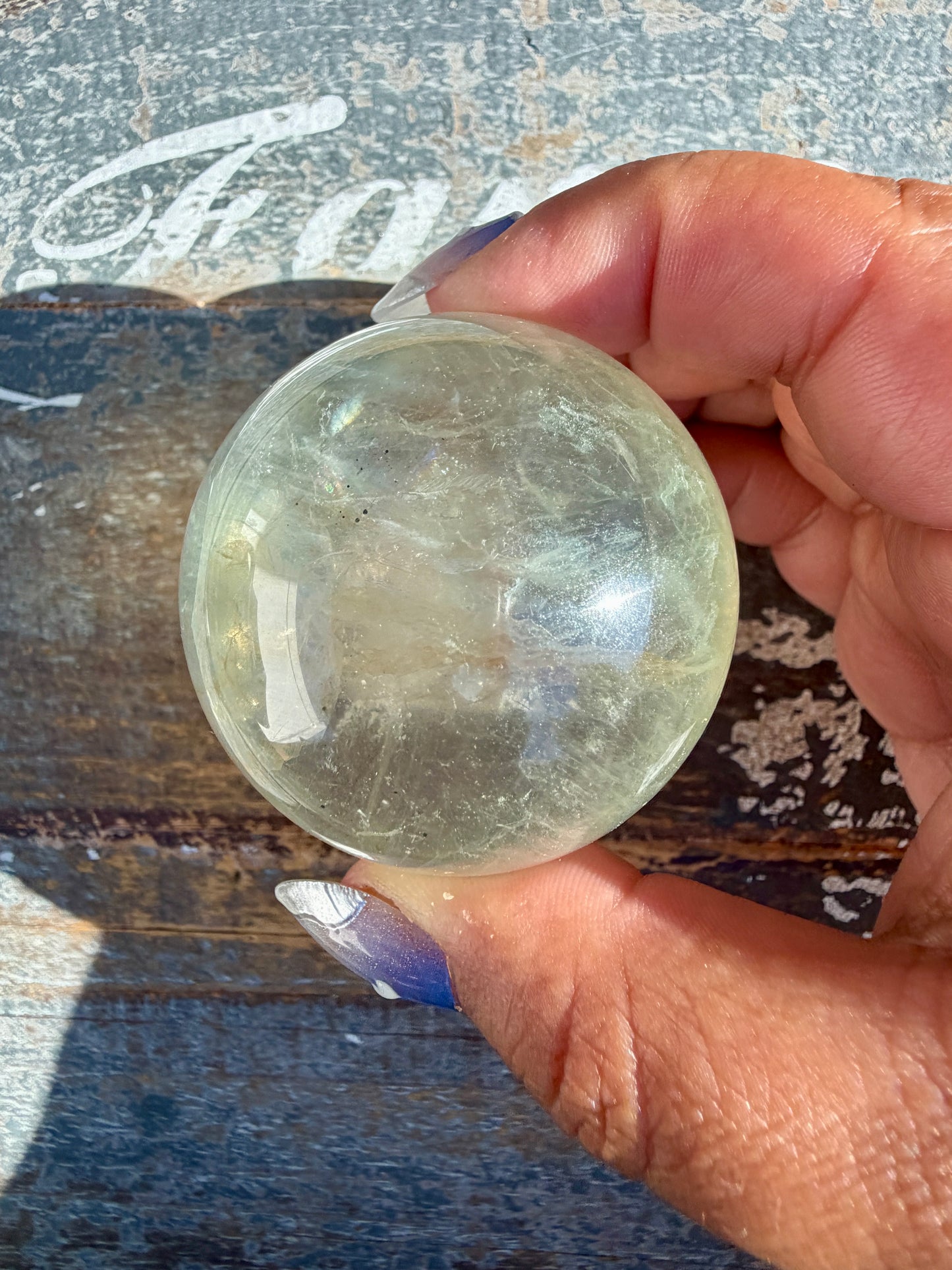 Gorgeous Stormy Water Fluorite Sphere | Opt 46