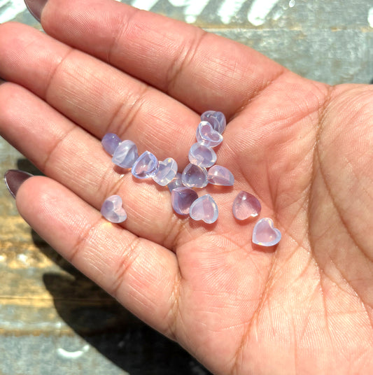 One (1) Lavender Moon Quartz Xtra Mini Heart