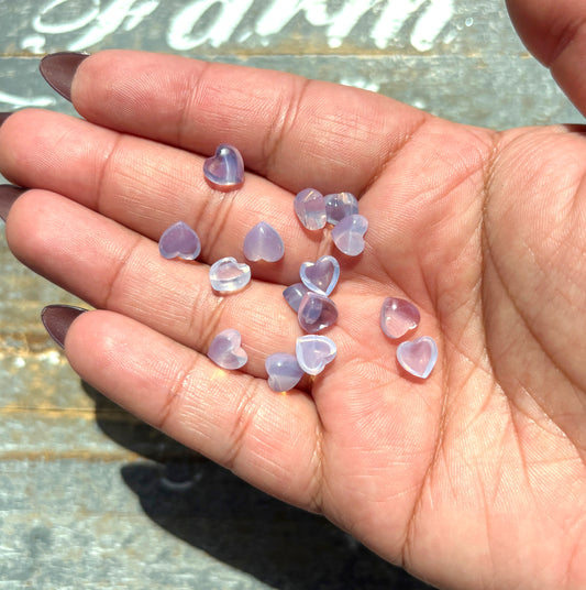 One (1) Lavender Moon Quartz Xtra Mini Heart
