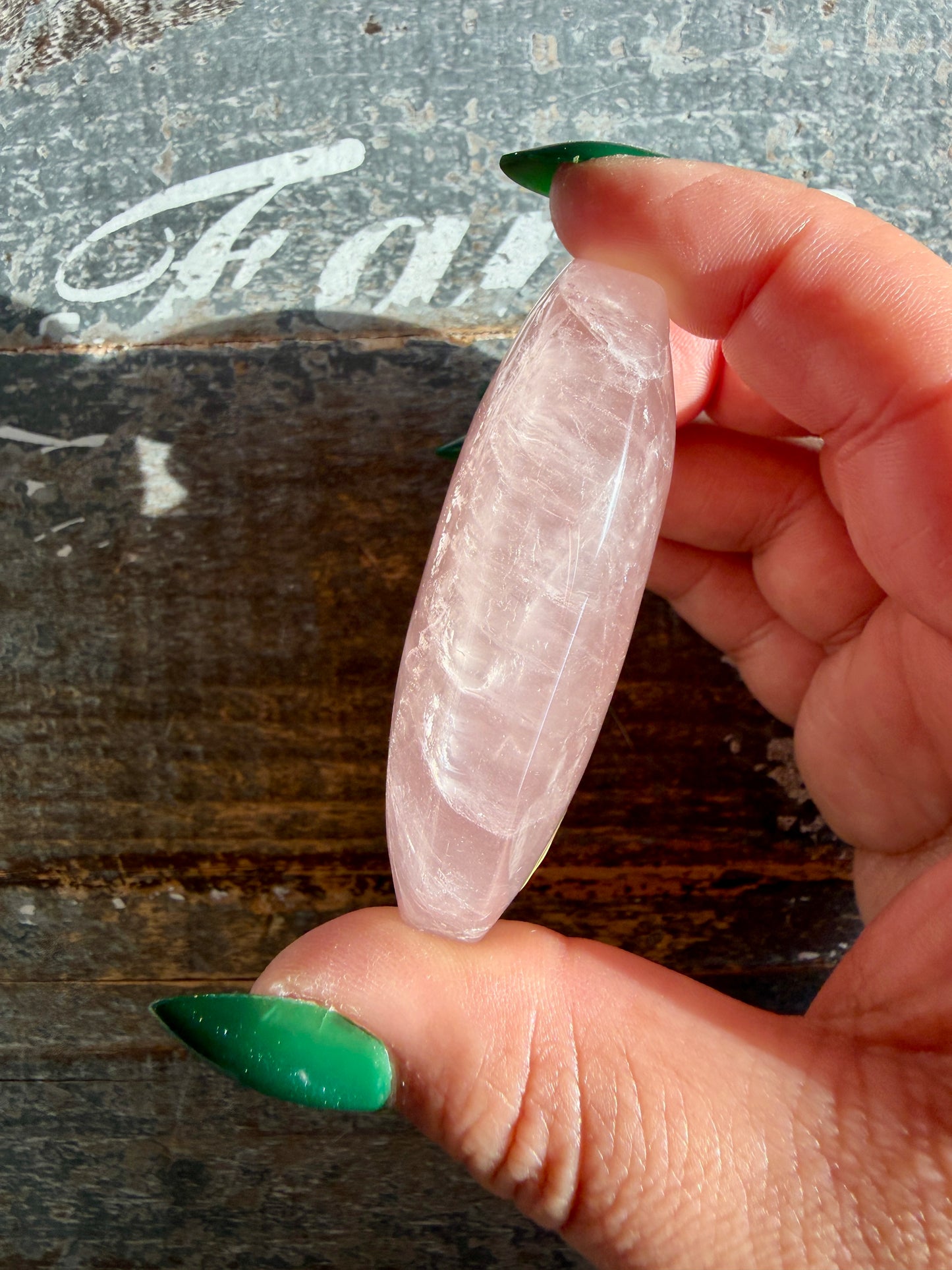 Gorgeous Rose Quartz Palm Stone | Opt F