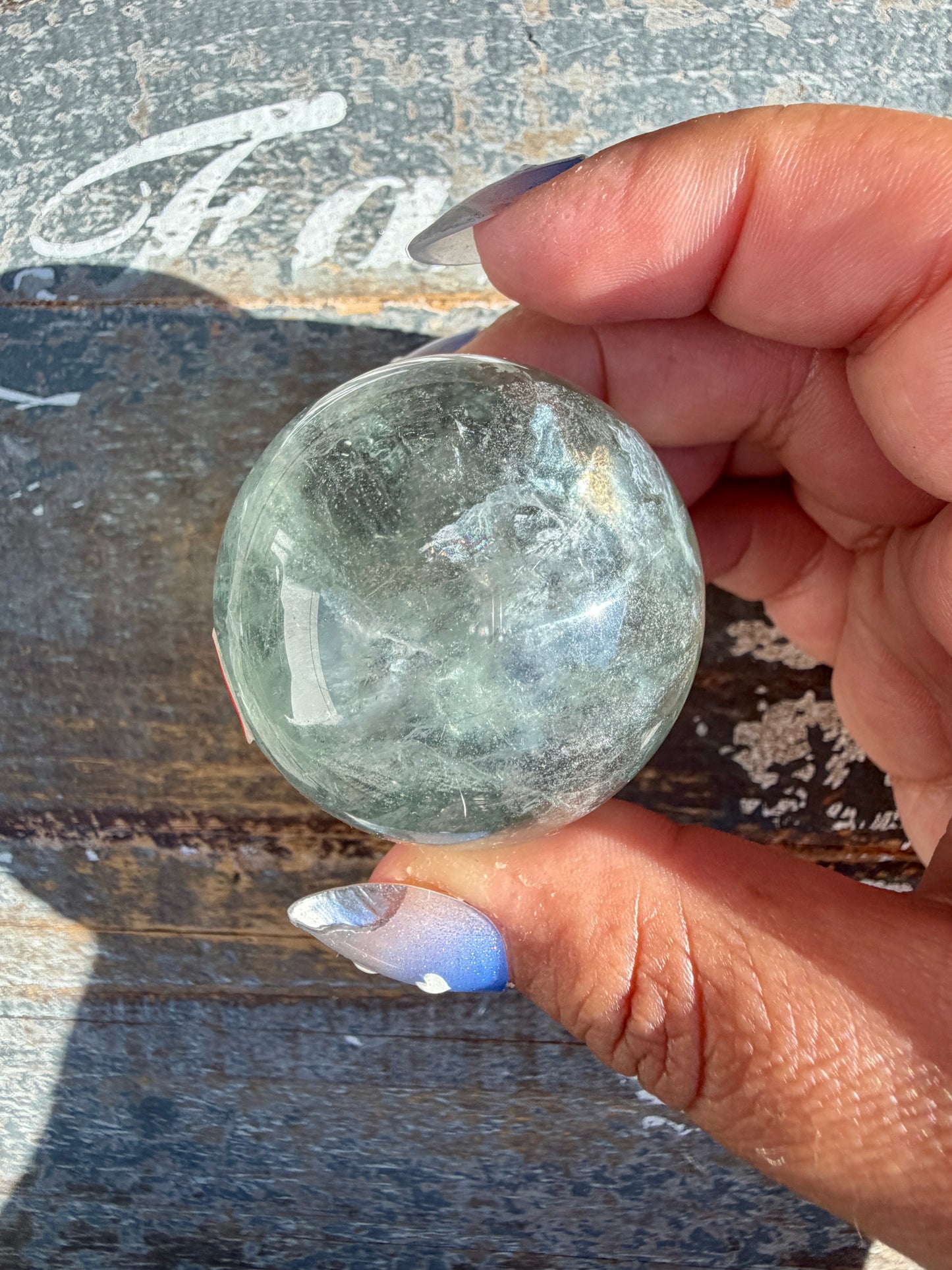 Gorgeous Stormy Water Fluorite Sphere | Opt 51