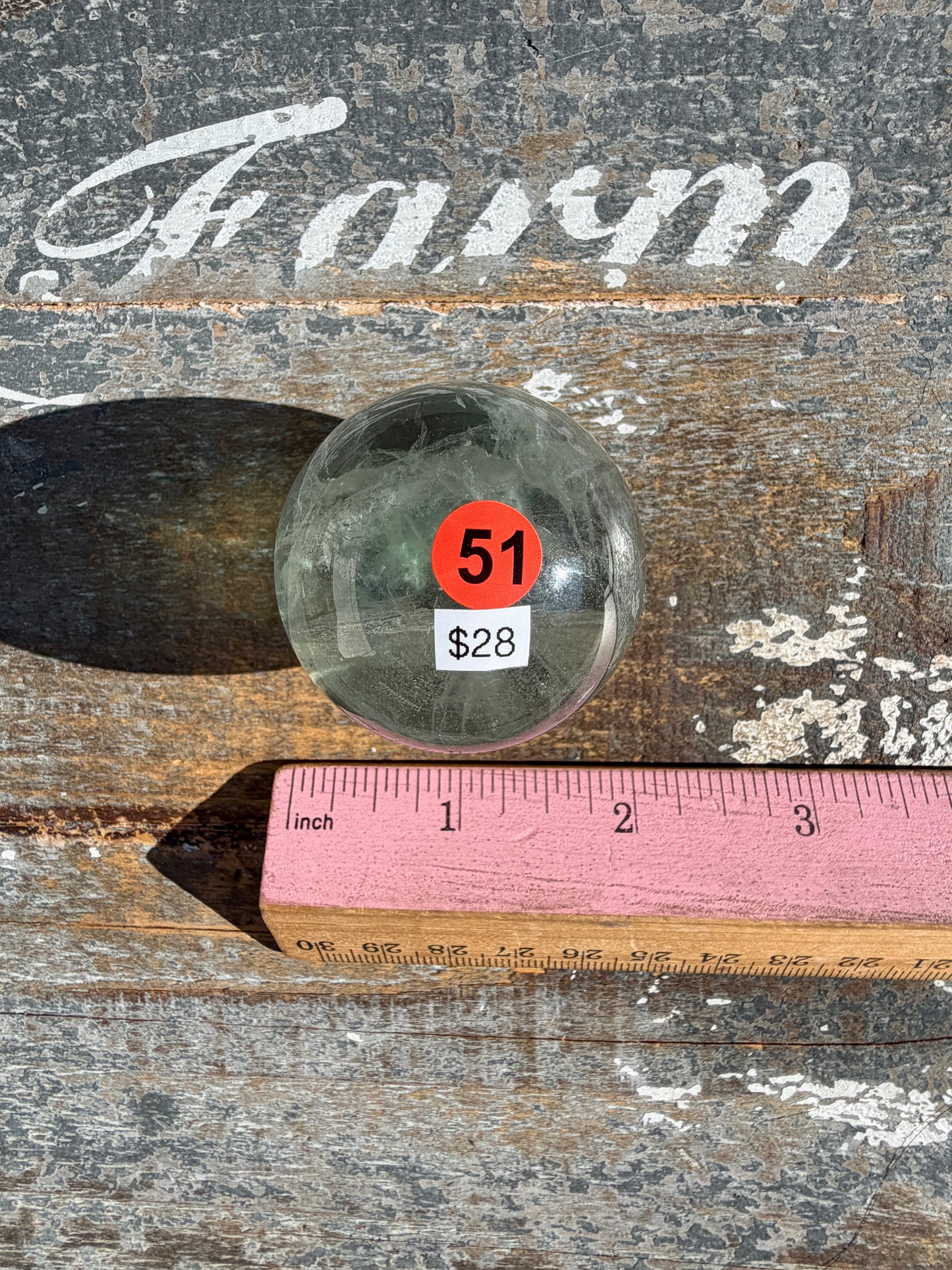 Gorgeous Stormy Water Fluorite Sphere | Opt 51