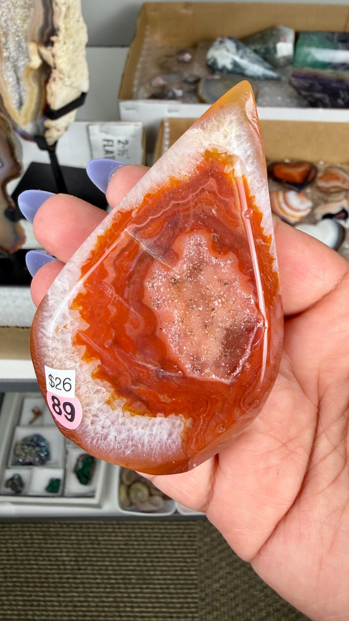 Gorgeous Banded Agate Tear Drop | Opt 89