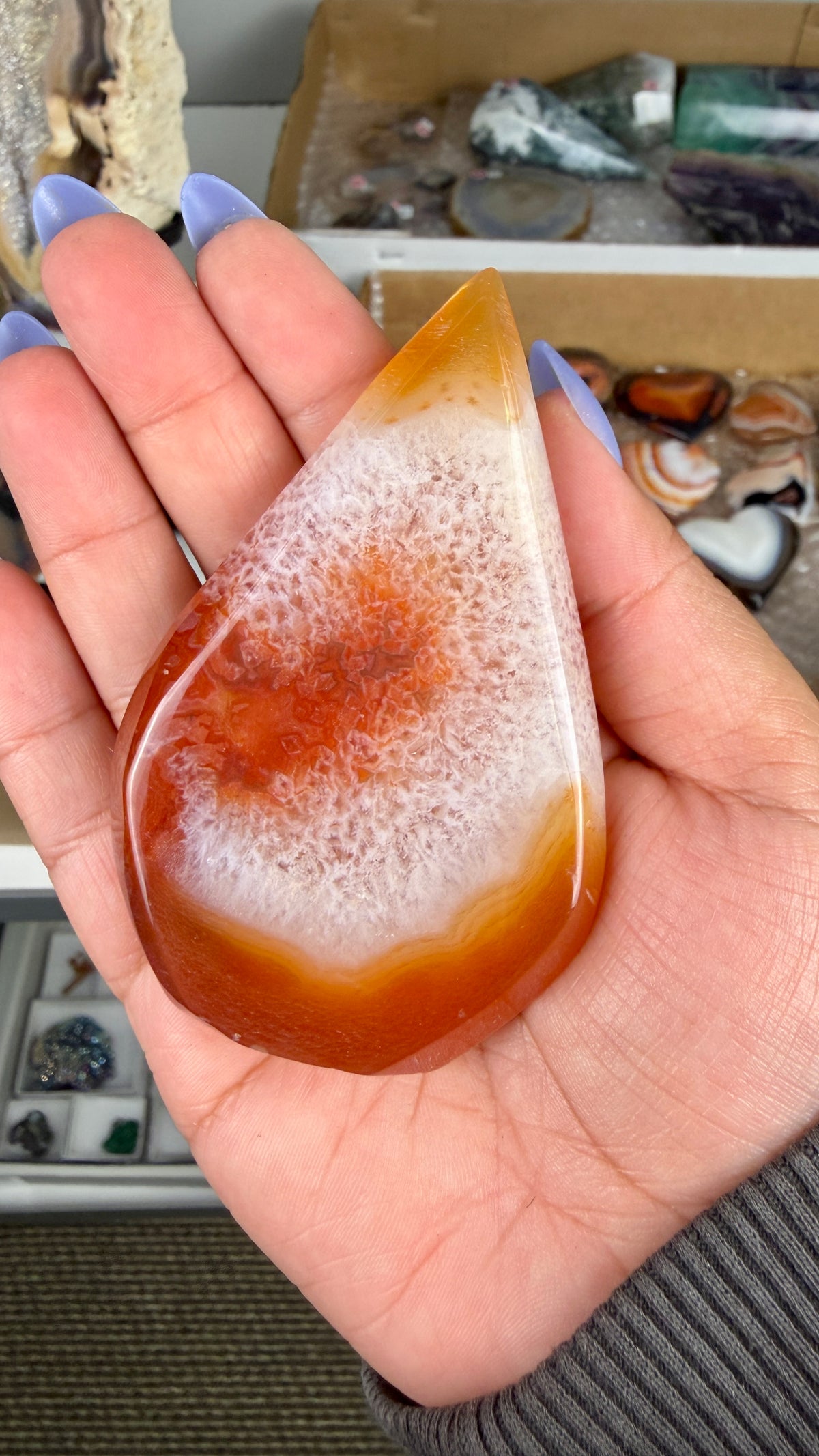Gorgeous Banded Agate Tear Drop | Opt 89