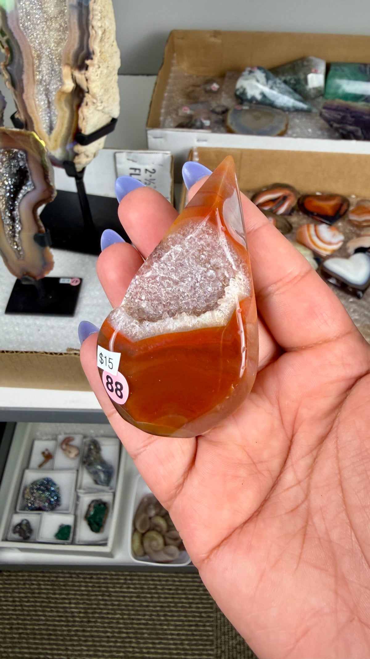Gorgeous Banded Agate Tear Drop | Opt 88