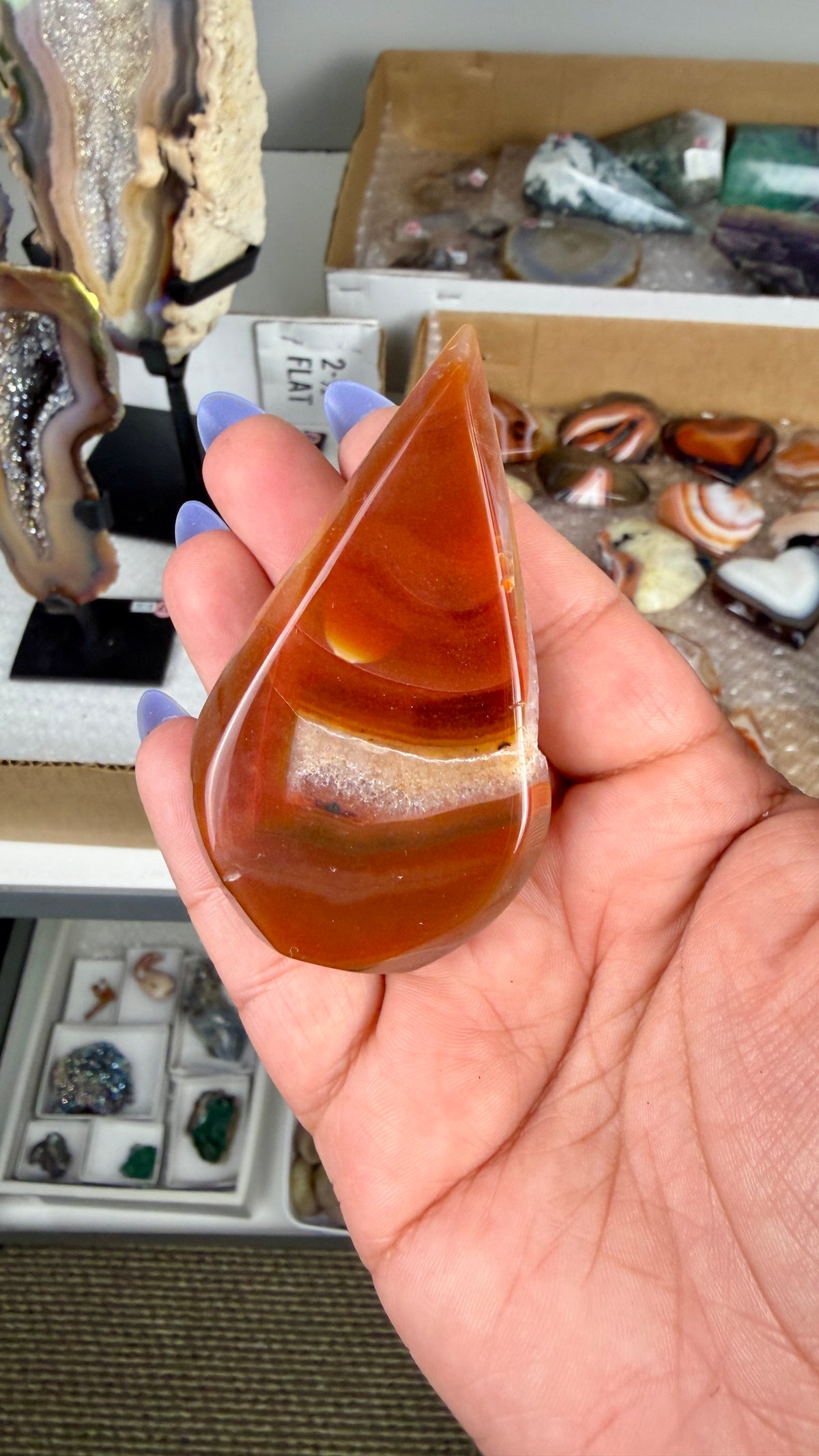 Gorgeous Banded Agate Tear Drop | Opt 88
