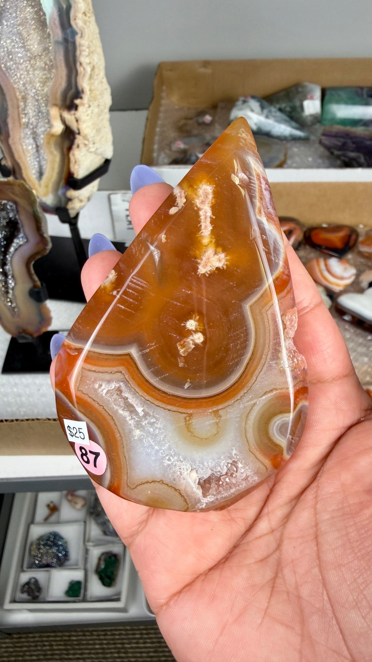 Gorgeous Banded Agate Tear Drop | Opt 87 (PRICE)