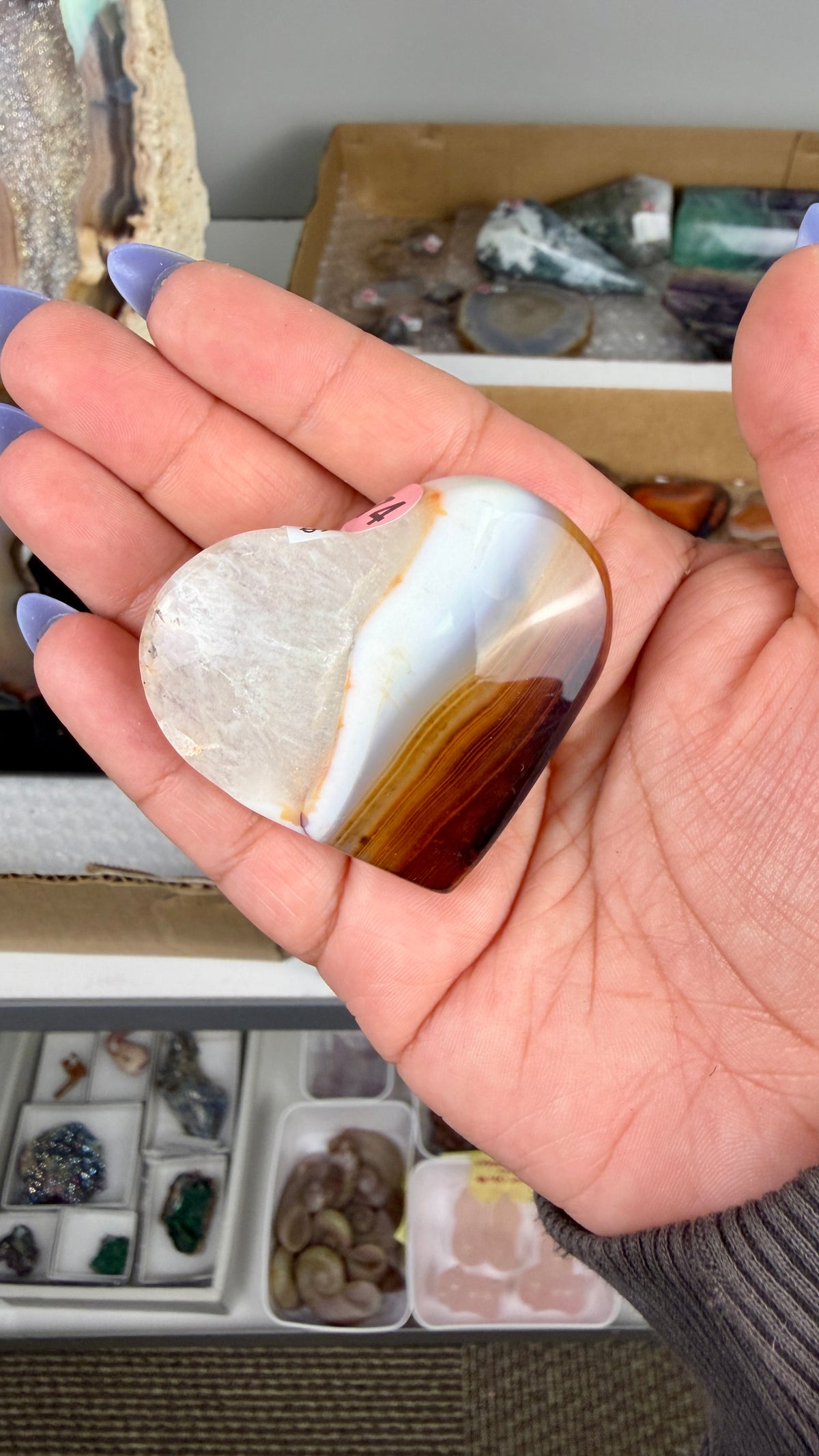Gorgeous Banded Agate Heart | Opt 74