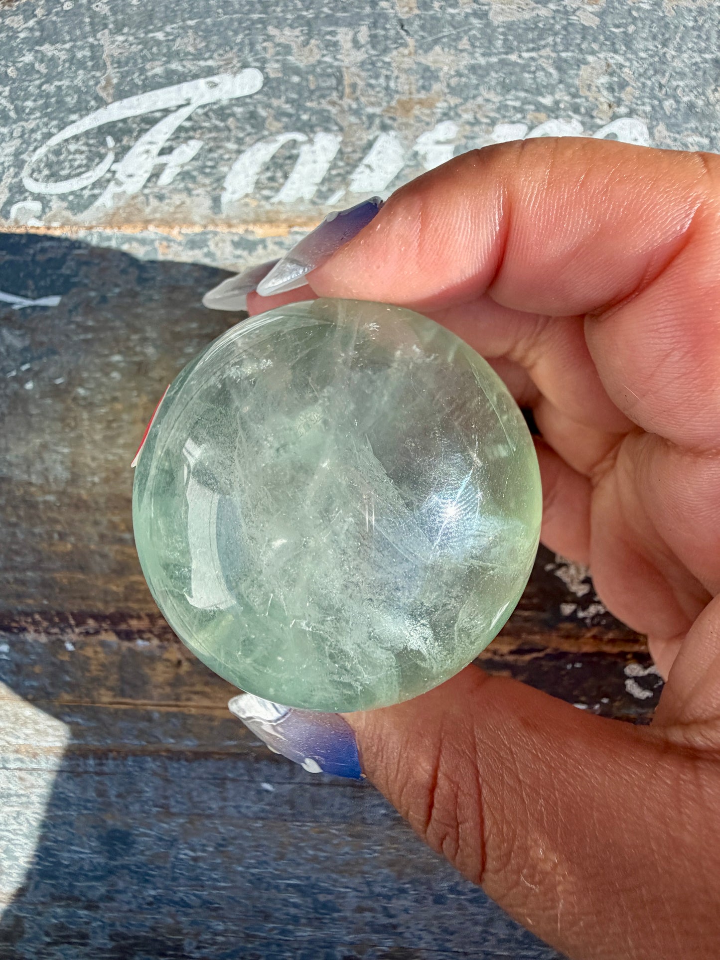 Gorgeous Stormy Water Fluorite Sphere | Opt 48