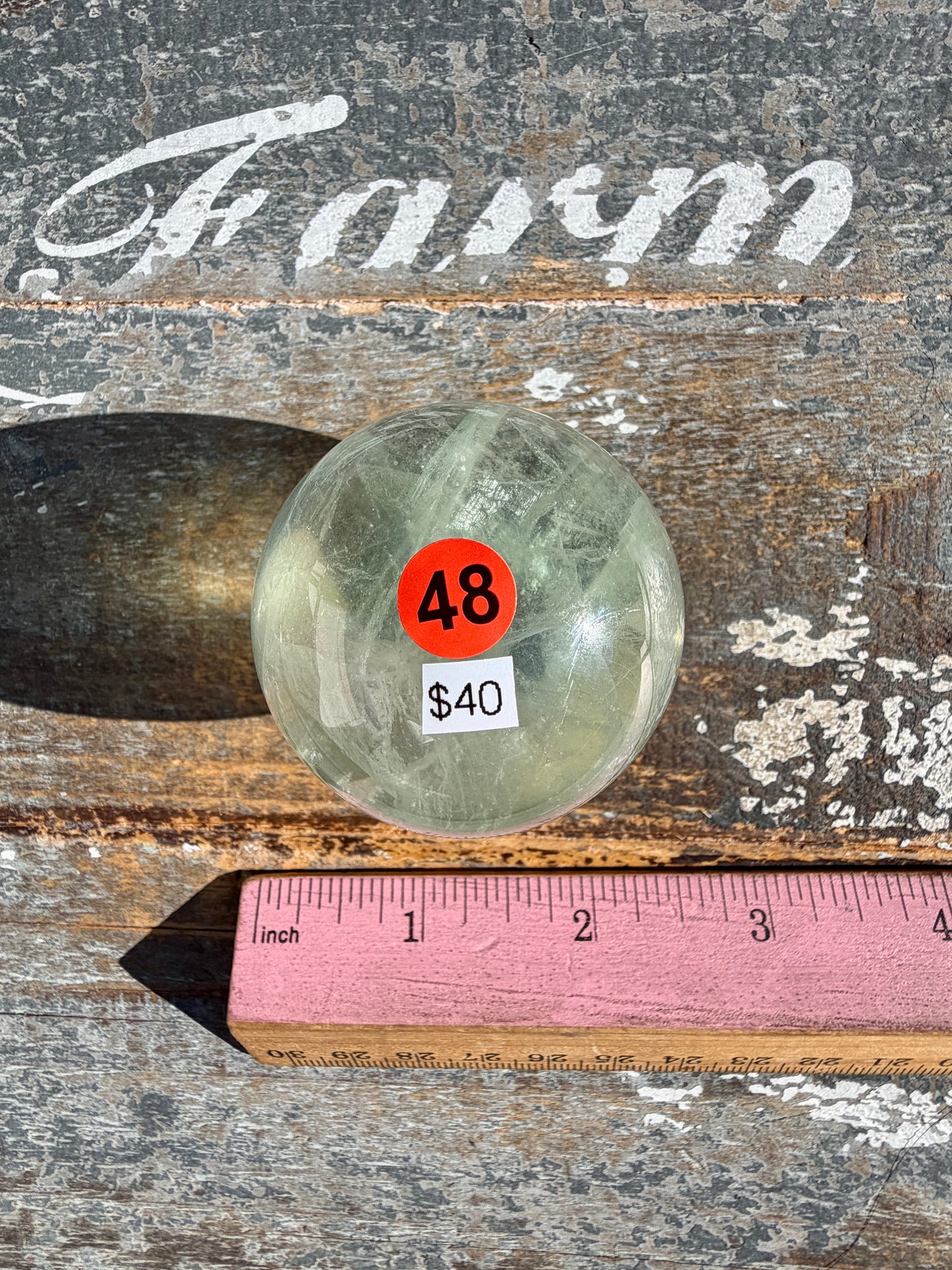 Gorgeous Stormy Water Fluorite Sphere | Opt 48