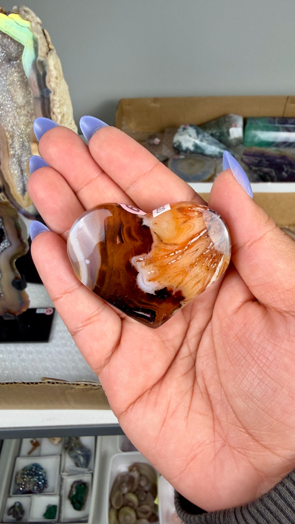 Gorgeous Banded Agate Heart | Opt 66