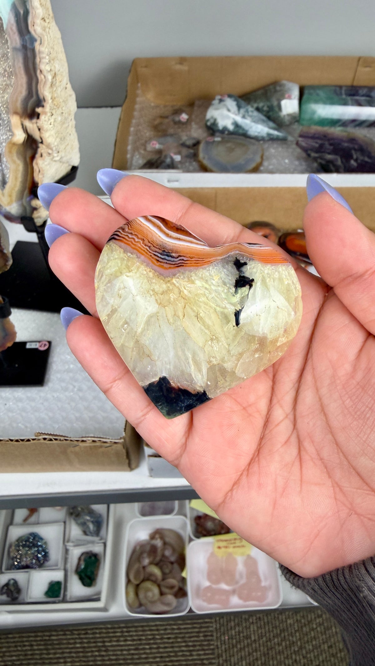 Gorgeous Banded Agate Heart | Opt 67