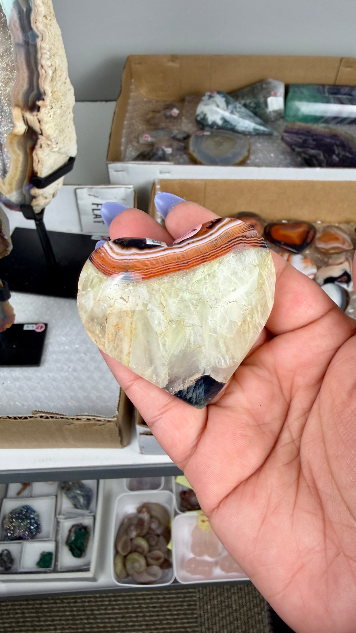 Gorgeous Banded Agate Heart | Opt 67