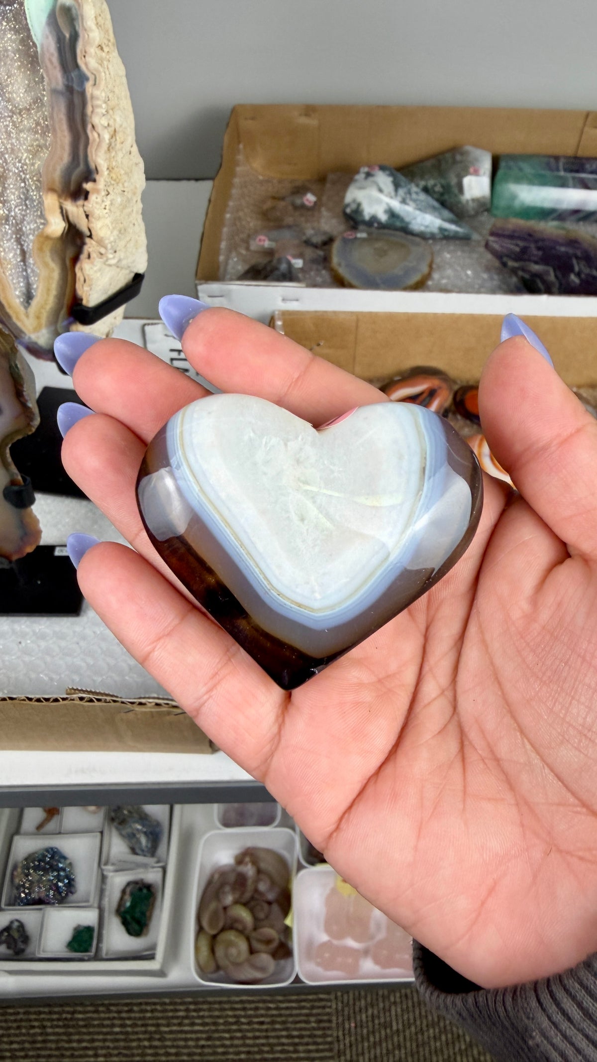 Gorgeous Banded Agate Heart | Opt 71