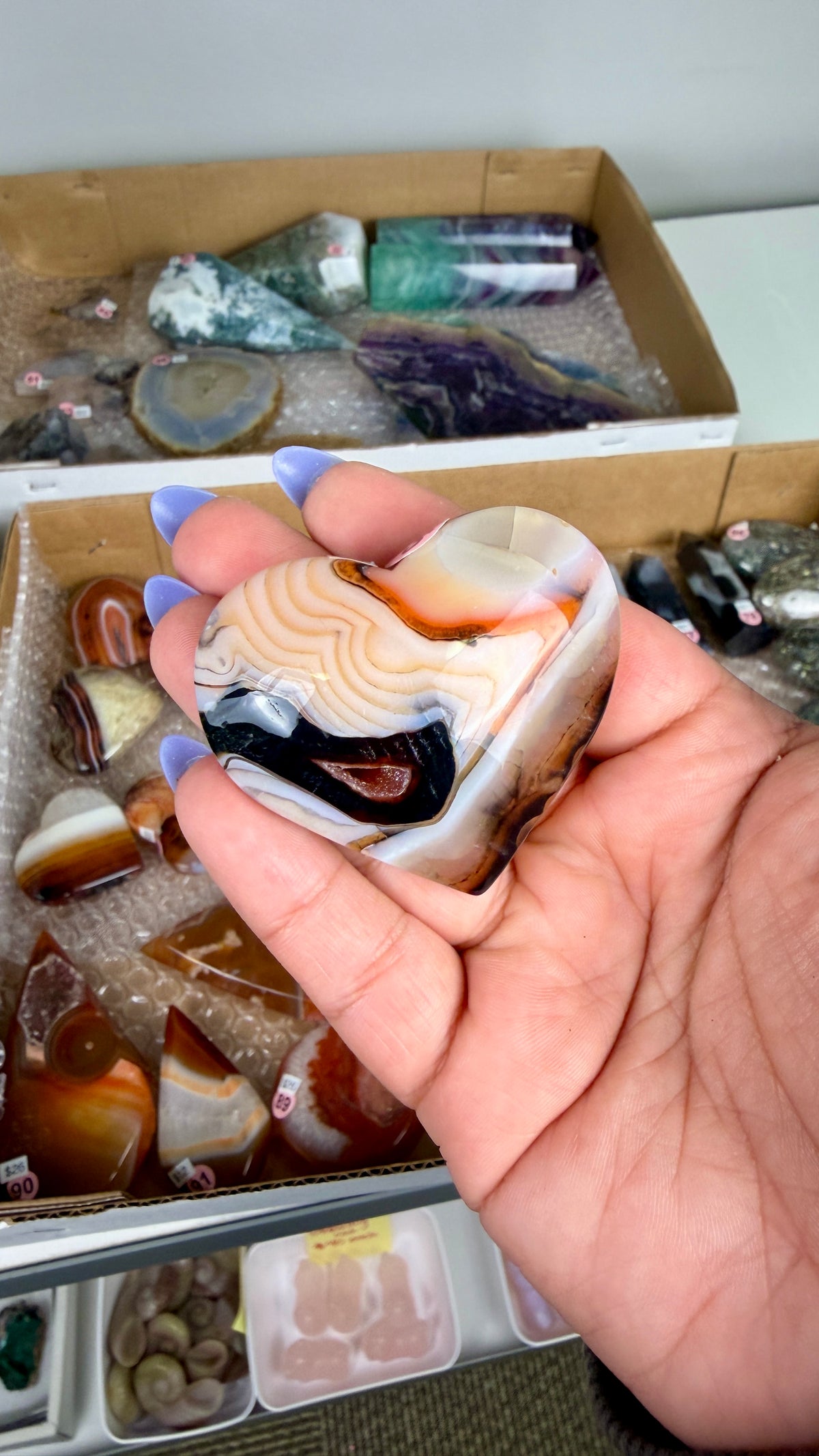 Gorgeous Banded Agate Heart | Opt 75