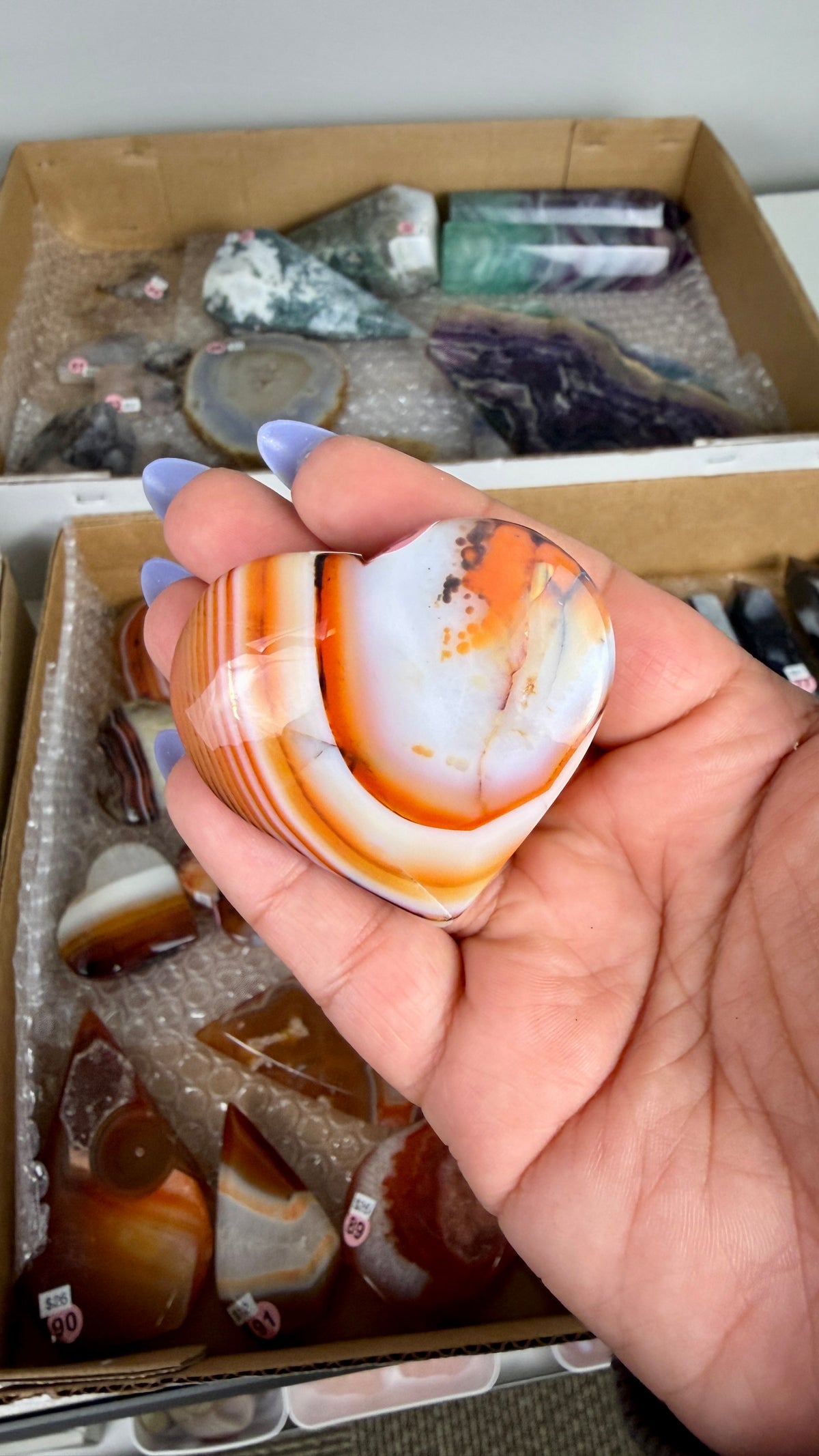 Gorgeous Banded Agate Heart | Opt 72