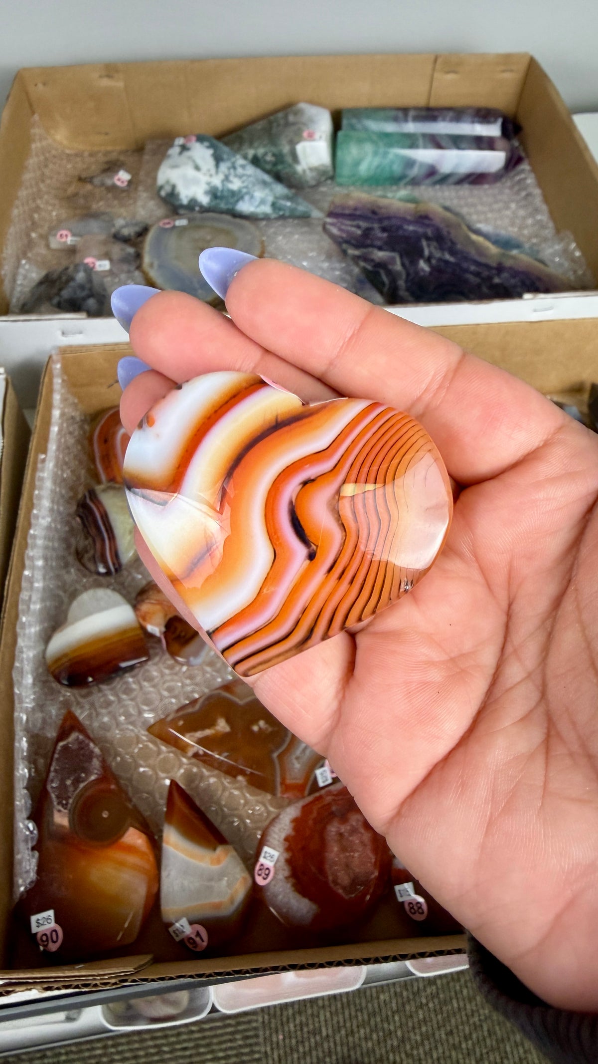 Gorgeous Banded Agate Heart | Opt 72