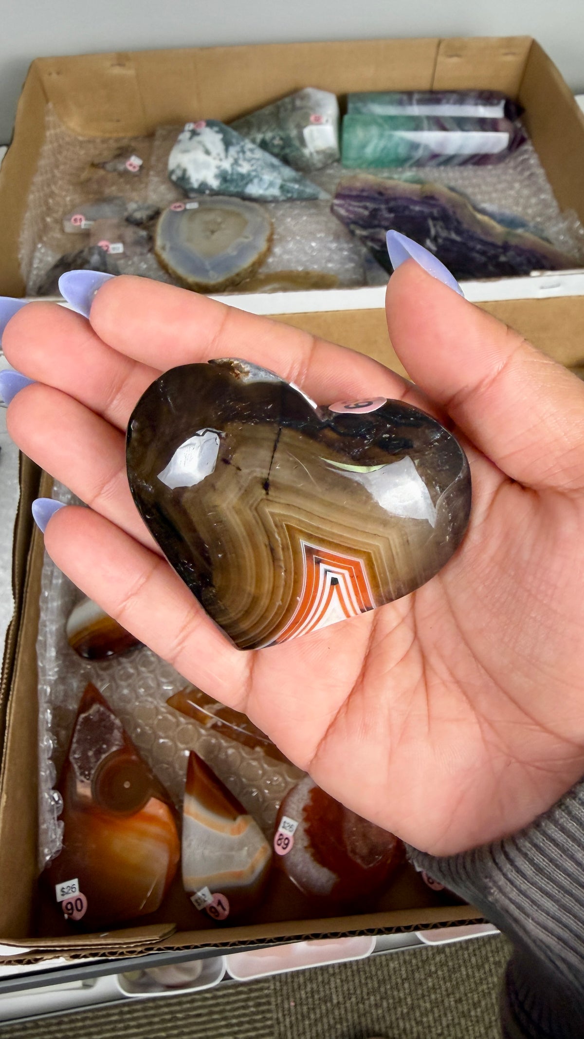 Gorgeous Banded Agate Heart | Opt 69