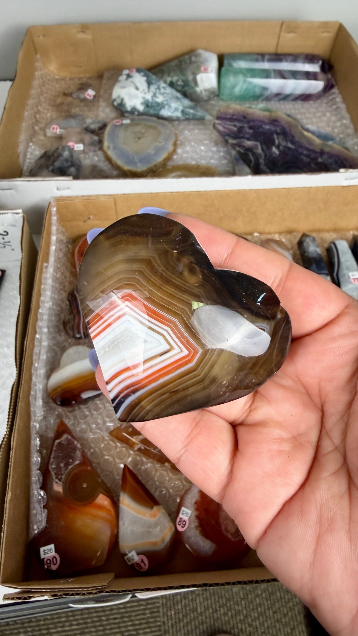 Gorgeous Banded Agate Heart | Opt 69