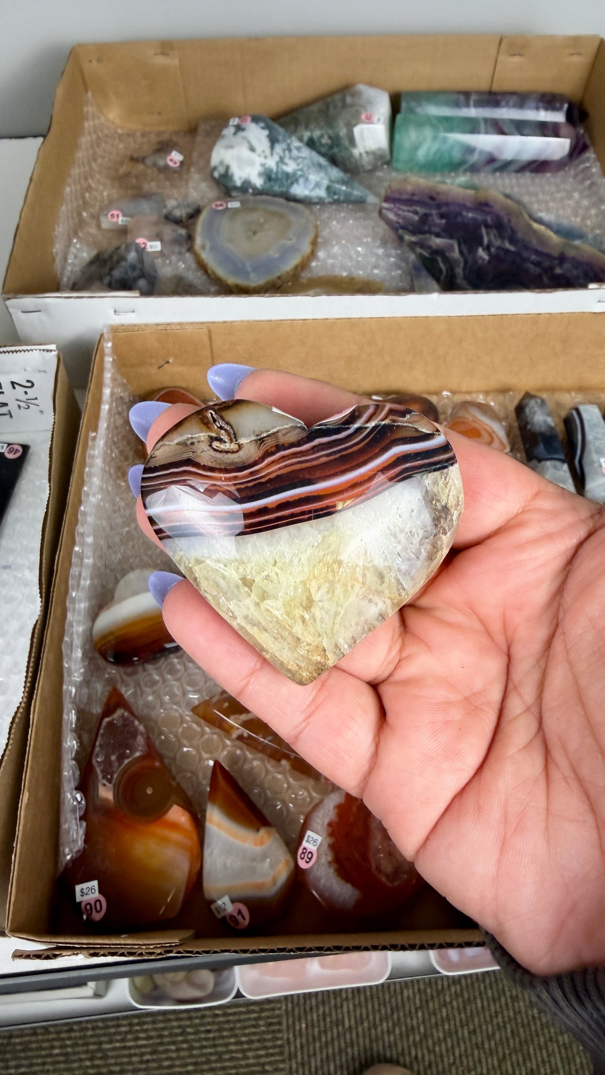 Gorgeous Banded Agate Heart | Opt 65