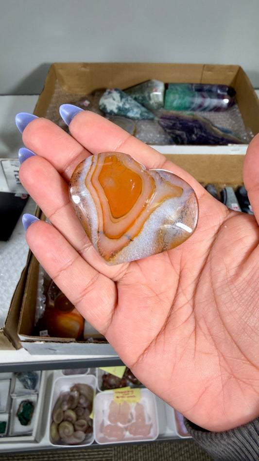 Gorgeous Banded Agate Heart | Opt 73