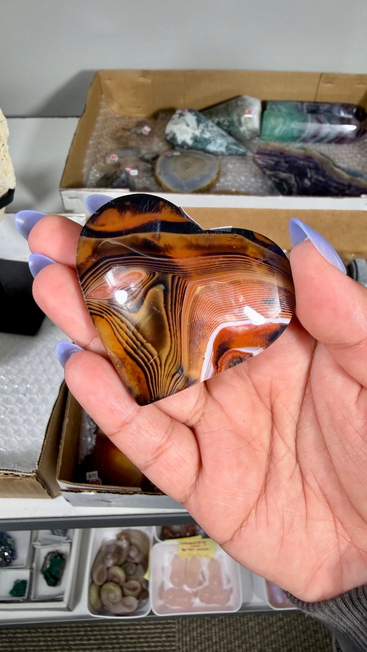 Gorgeous Banded Agate Heart | Opt 70