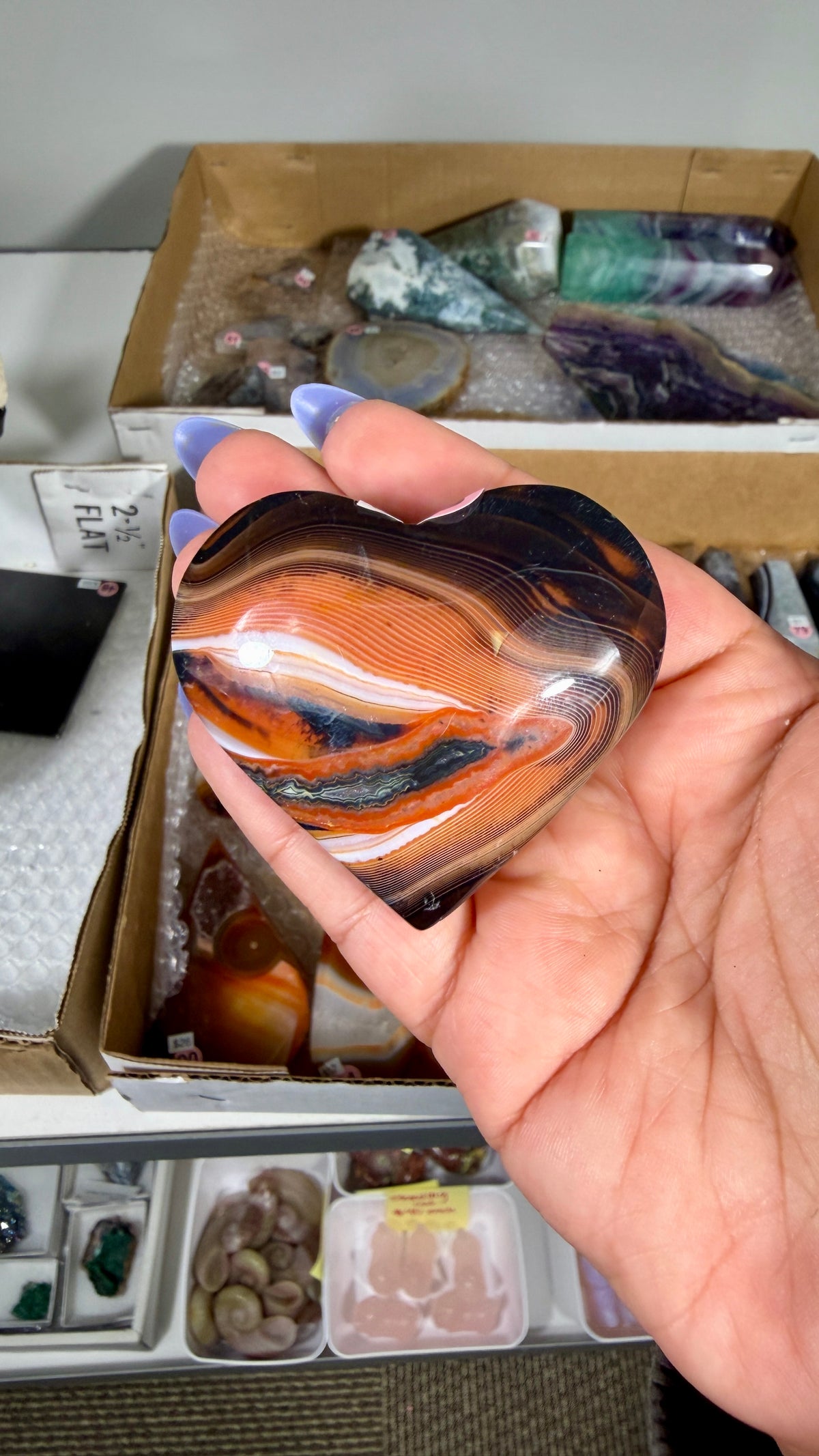 Gorgeous Banded Agate Heart | Opt 70