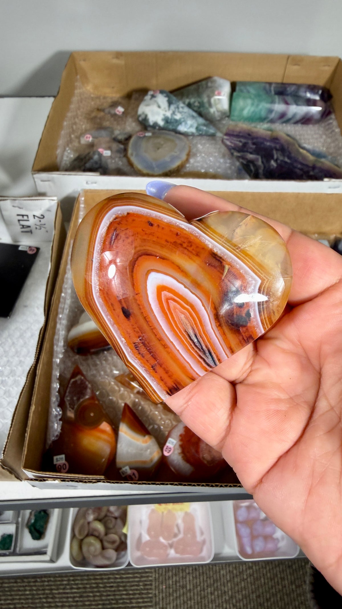 Gorgeous Banded Agate Heart | Opt 64