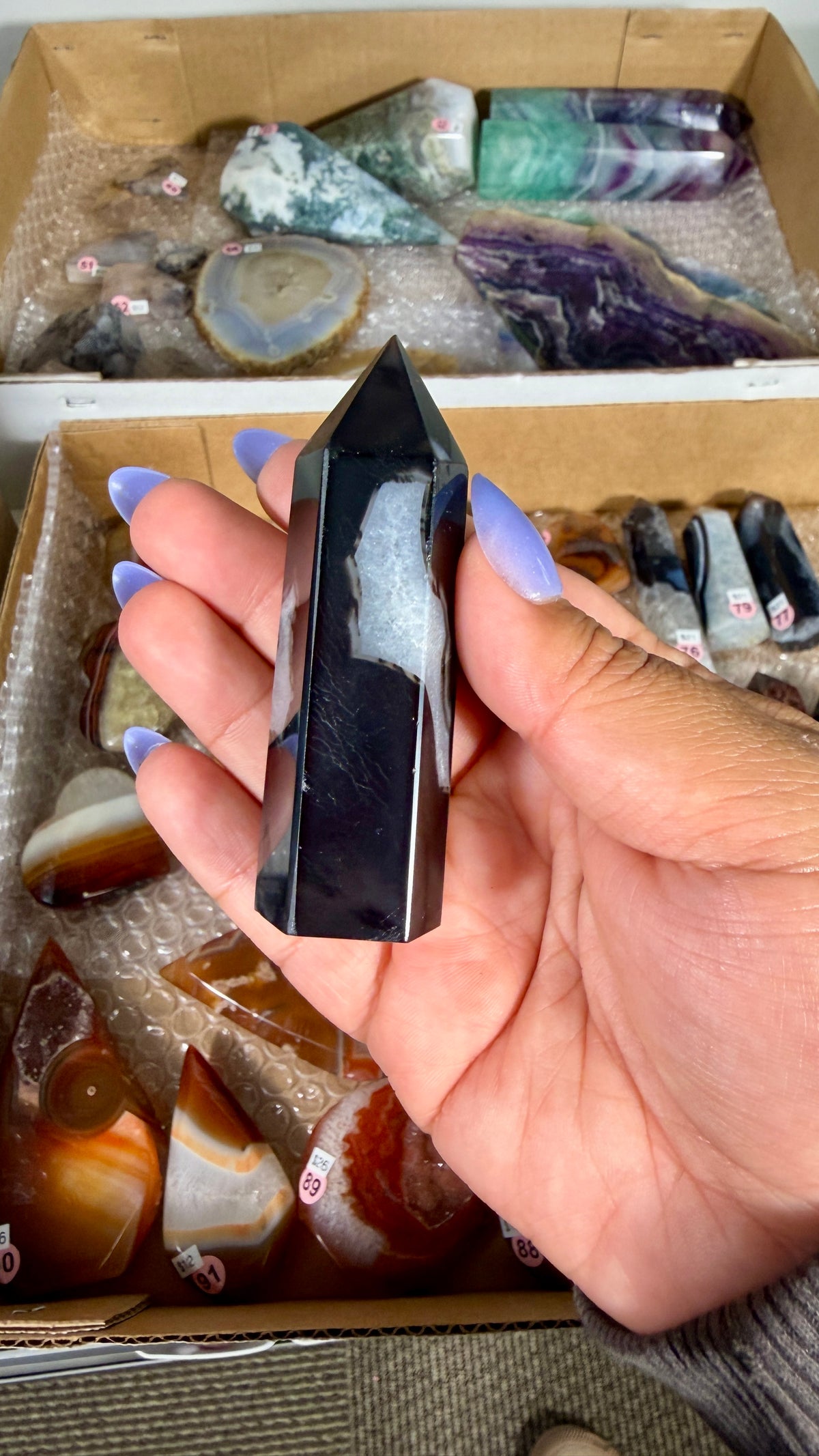 Gorgeous Banded Agate Tower (dyed) | Opt 78