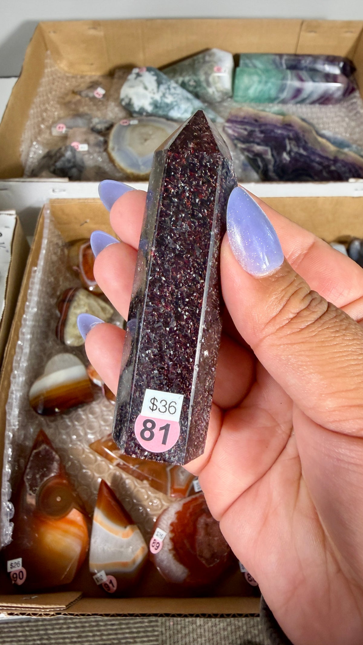 Gorgeous Maroon Iolite Tower | Opt 81